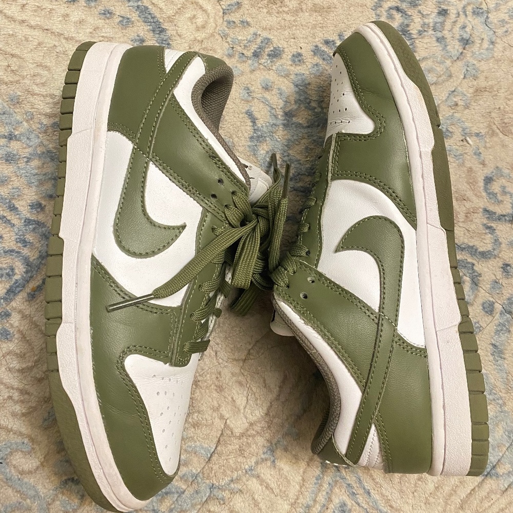 Nike dunks olive green
